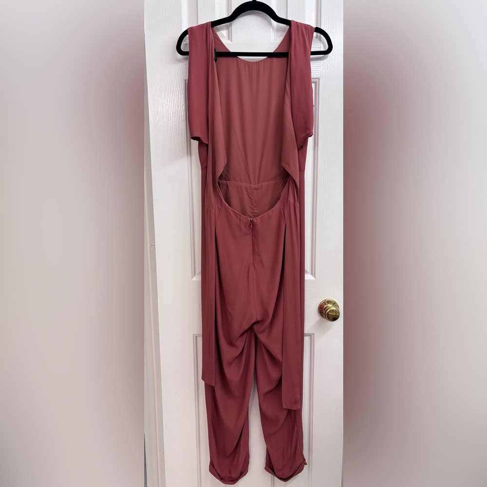 Lost April Sleeveless Jumpsuit with Back Straps in Terracotta - Picture 10 of 15